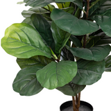 90cm Potted Faux Fiddle Leaf Fig Tree Artificial Plant Flower Green