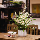 78cm Dancing Lady in Pot Artificial Flower Plant Decor - Cream