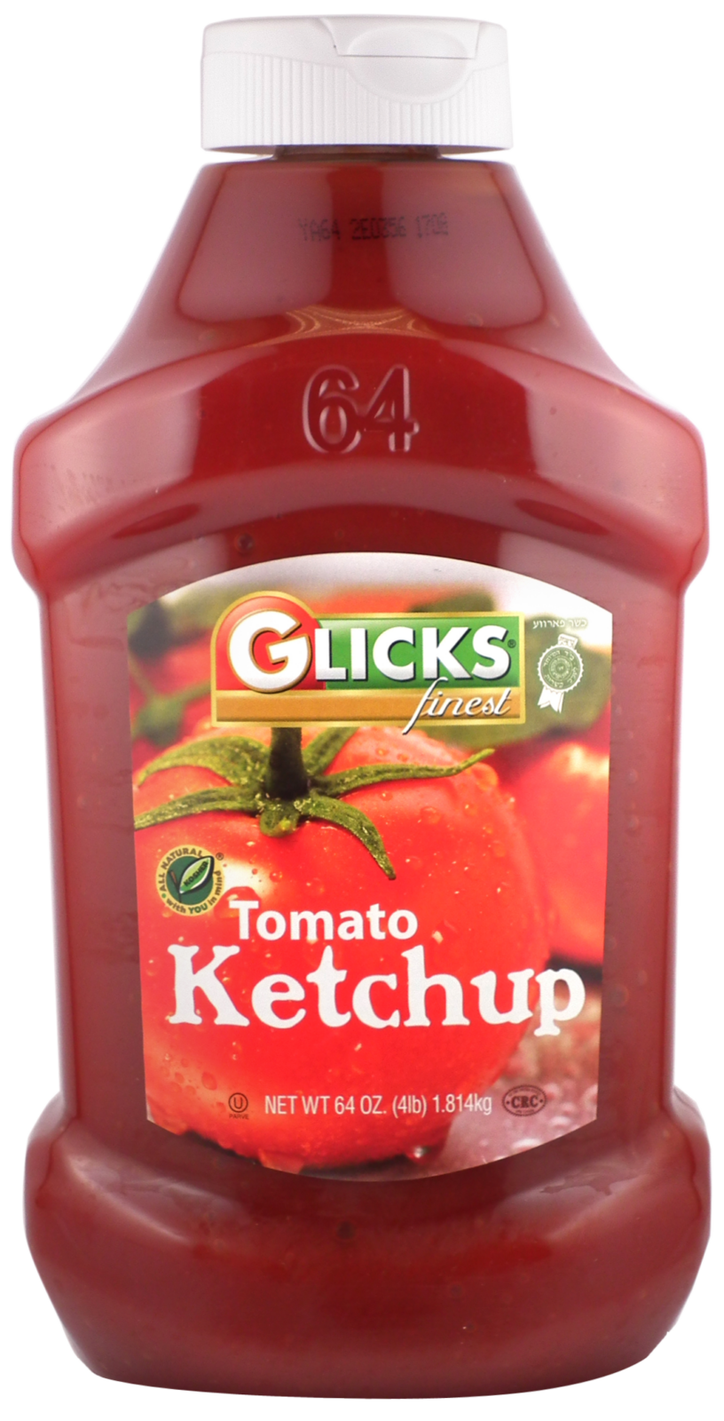 1.8L Glicks Jumbo Kosher Tomato Ketchup - Product of USA (4lb/64oz)