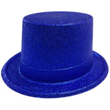 Blue Glitter Top Hat - Sparkly Dance Costume/Fancy Dress Party