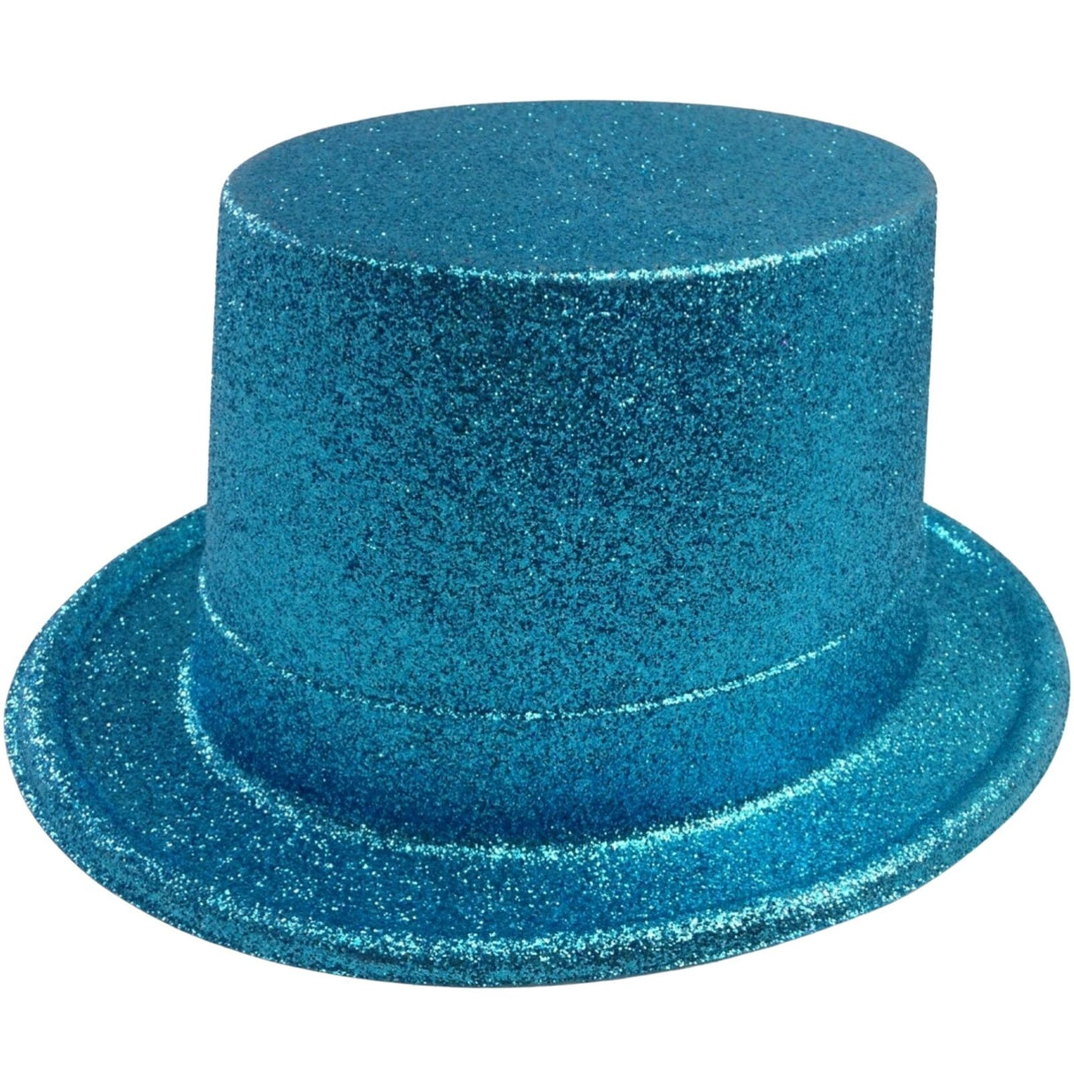 Sky Blue Glitter Top Hat - Sparkly Dance Costume/Fancy Dress Party