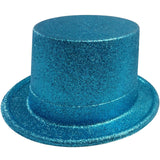 Sky Blue Glitter Top Hat - Sparkly Dance Costume/Fancy Dress Party