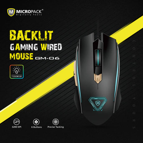 USB Wired Gaming Mouse Optical Ergonomic RGB Mouse w/ Adjustable DPI