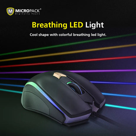 USB Wired Gaming Mouse Optical Ergonomic RGB Mouse w/ Adjustable DPI