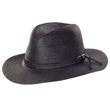 Goorin Brothers Dawn Mens Wide Brim Braid Summer Fedora - Black (100-9217)