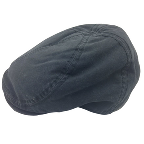 Goorin Brothers Ari Mens 100% Cotton Twill Flat Ivy Cap - Black (103-0389 Driving Hat) - Black