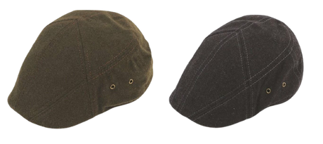 GOORIN BROTHERS Union Square Wool Ivy Driving Hat 103-6023 Warm Flat Cap - Black