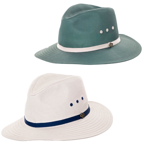 GOORIN BROTHERS Breakwater Beach Summer Cotton Fedora Hat Cap Bros 600-9503 - Slate