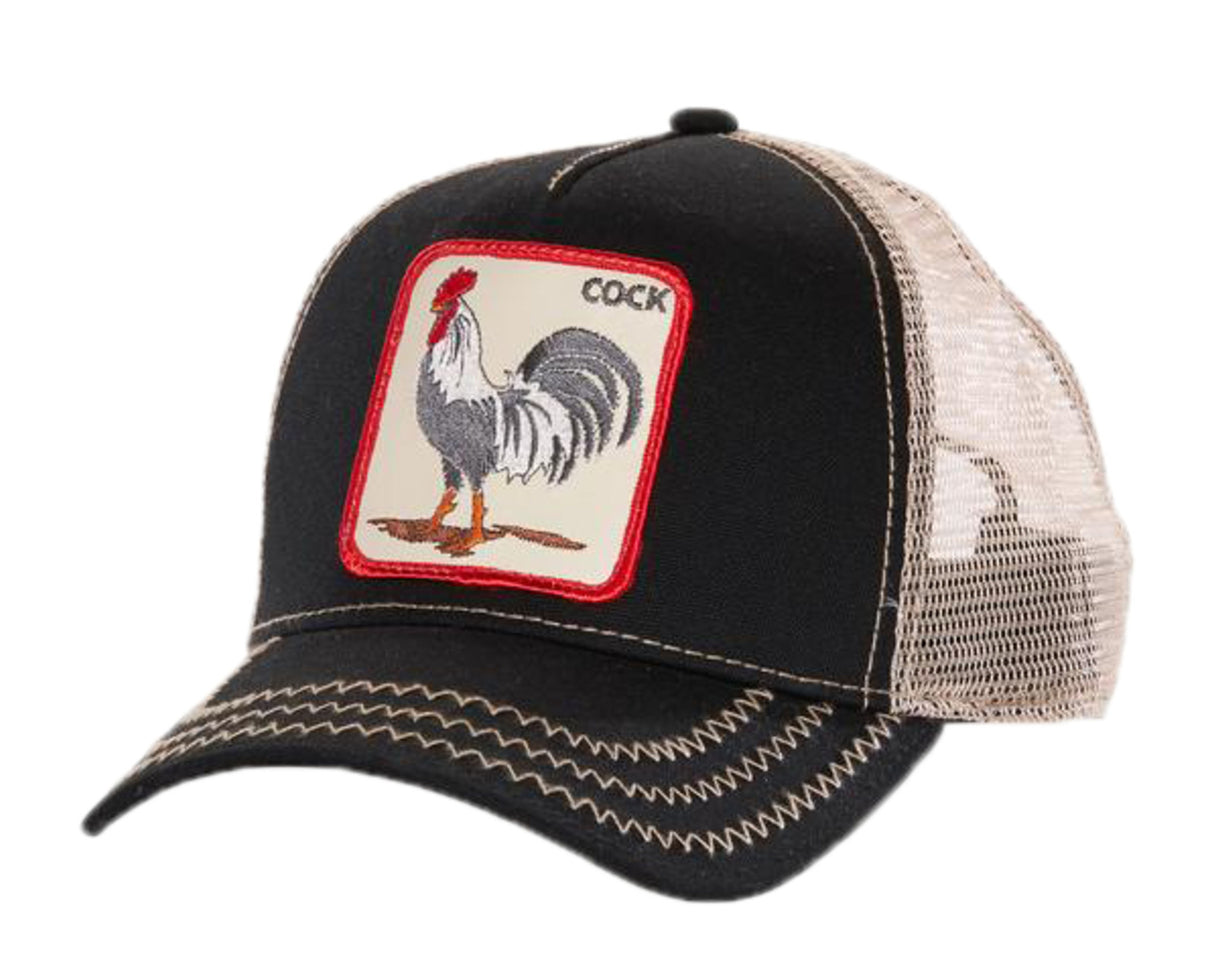 GOORIN BROTHERS Baseball Cap Trucker Snapback Hat Adjustable Animal Series - American Rooster (Black) 101-3548