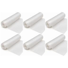 6x Non Slip Ribbed Drawer Liner Bulk Pack - Clear Plastic Cabinet/Cupboard Shelf Mat (100cm x 45cm)