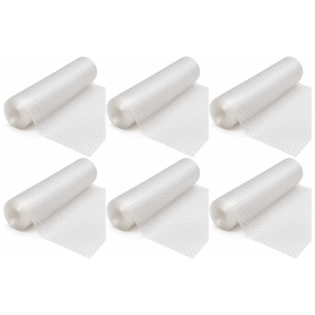 6x Non Slip Ribbed Drawer Liner Bulk Pack - Clear Plastic Cabinet/Cupboard Shelf Mat (100cm x 45cm)