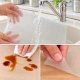 12x Non Slip Ribbed Drawer Liner Plastic Cabinet Cupboard Clear Shelf Mat - 200cm x 45cm