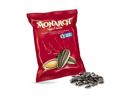 3x 300g Monarch Roasted Sunflower Seeds Bag Jumbo 'Striped Giant' - Product of Czechia (Bulk Pack)
