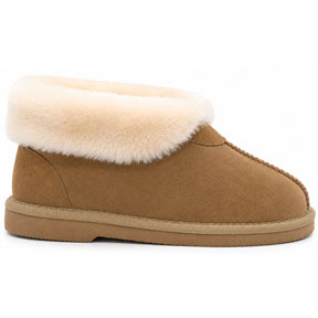 GROSBY Womens Princess UGG Boots - Chestnut (Genuine Sheepskin/Suede Leather Slippers)