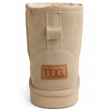 GROSBY Jillaroo Womens UGG Boots - Beige (Genuine Sheepskin/Suede Leather Slippers)
