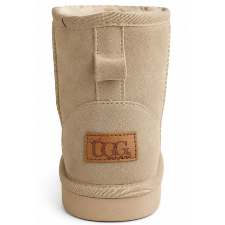 GROSBY Jillaroo Womens UGG Boots - Beige (Genuine Sheepskin/Suede Leather Slippers)