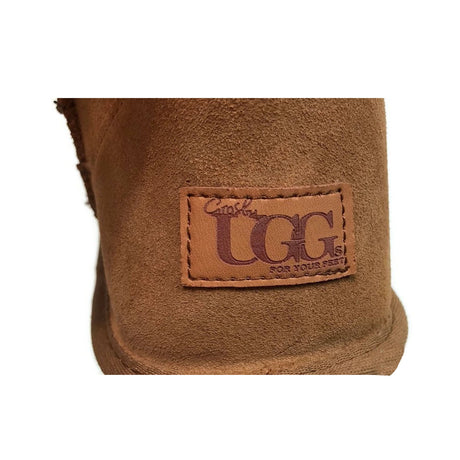GROSBY Jillaroo Womens UGG Boots Genuine Sheepskin Suede Leather Moccasins - Chestnut