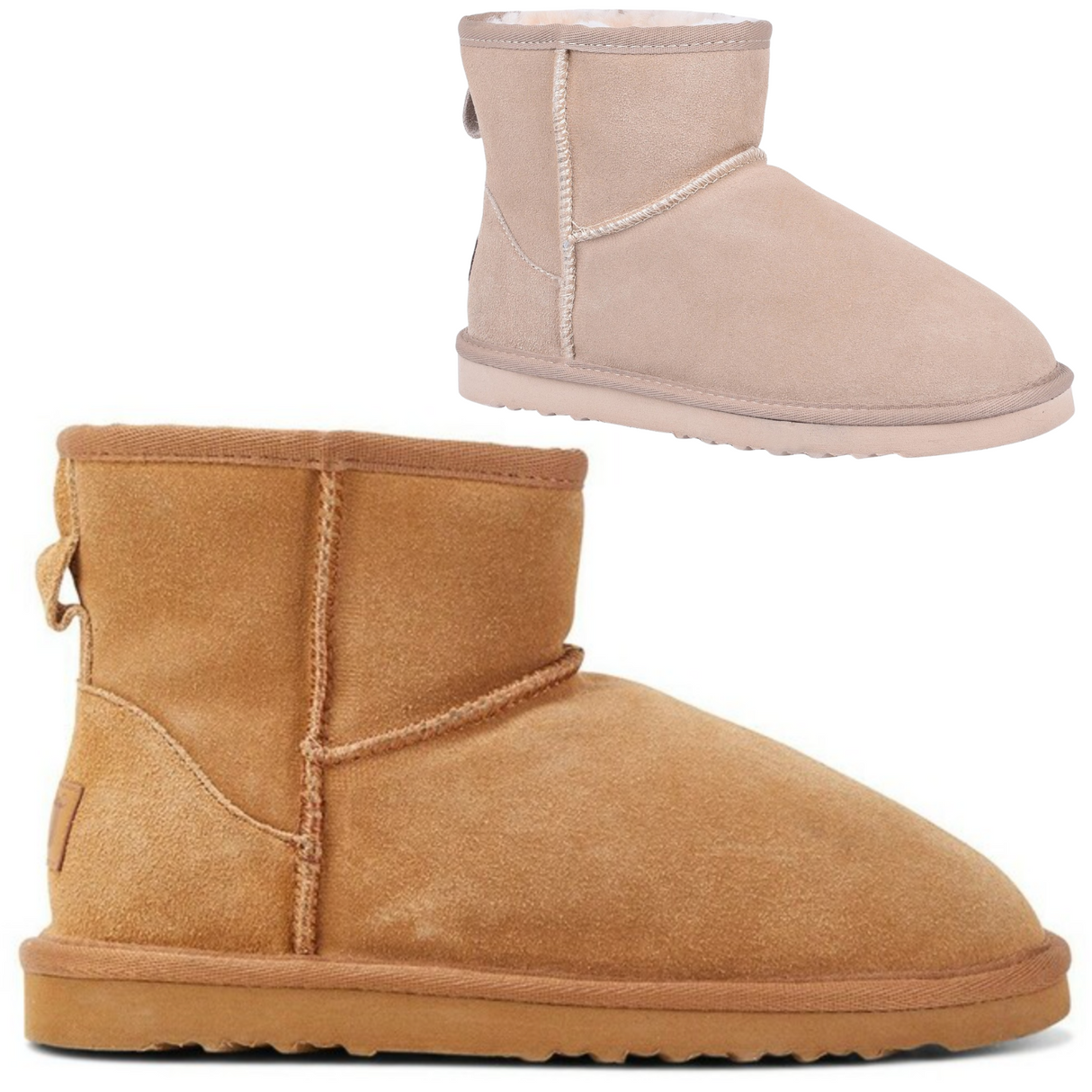 GROSBY Jillaroo Womens UGG Boots Genuine Sheepskin Suede Leather Moccasins - Chestnut