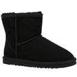 GROSBY Jackaroo Mens Short UGG Boots - Black (Genuine Sheepskin/Suede Leather Slippers)