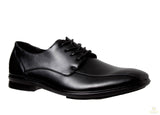 Grosby OLIVER Mens Black Shoes Formal Dress Work Lace Up Synthetic Leather - 12