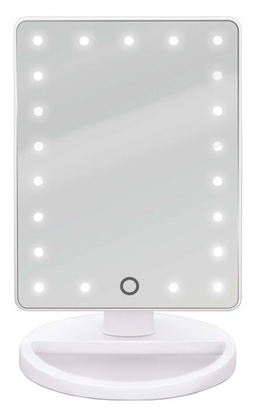 Bodysense Glitz Makeup Mirror Light Up LED w/ Storage Base