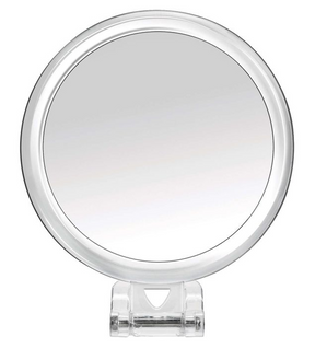 Bodysense Travel Makeup Mirror with Handle 5x Magnification