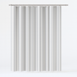 Jacquard Polyester Shower Curtain in White Stripe – 180x180cm with Rings