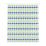 Shower Curtain in Blue and Green Polka Dot Print – 180 x 180cm Polyester