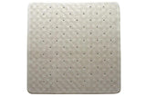 Square Anti Slip Loofah Shower Rug Non Slip Bathroom Bath Mat Water Drains Beige