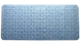 Anti Slip Loofah Shower Rug Non Slip Bathroom Bath Mat Carpet Water Drains - Blue