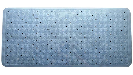 Anti Slip Loofah Shower Rug Non Slip Bathroom Bath Mat Carpet Water Drains - Blue