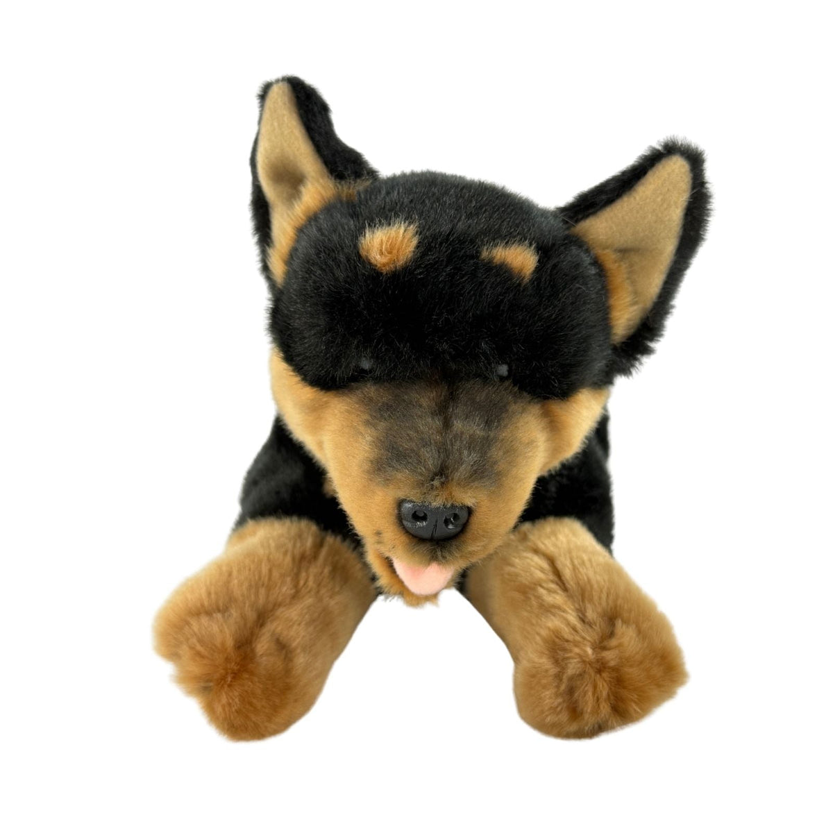 Bocchetta Gadget 28cm Floppy Kelpie Puppy Plush Toy - Black/Tan (Australian Stuffed Animal Dog Gift)