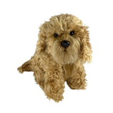 Bocchetta Gilbert 30cm Sitting Cavoodle Oodle Plush Toy - Brown (Realistic Stuffed Animal Dog Gift)