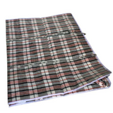 10x Medium Checkered Bags Pack - Striped Packing & Shopping Bags - 65cm x 60cm x 25cm