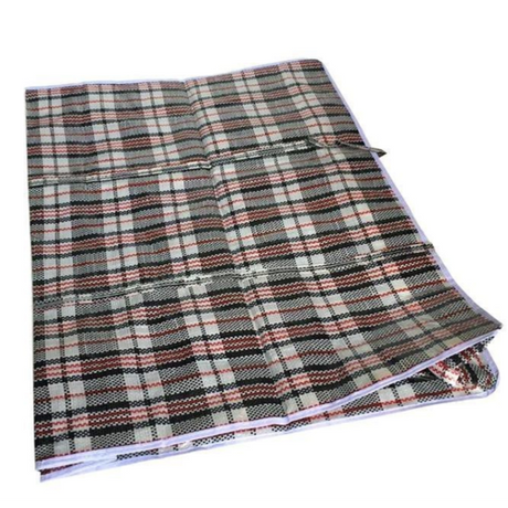 10x Medium Checkered Bags Pack - Striped Packing & Shopping Bags - 65cm x 60cm x 25cm