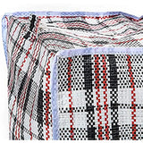 12x Extra Large Checkered Bags - Striped Packing & Shopping Bags - 78cm x 90cm x 25cm