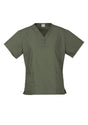 Premium Womens V-Neck Scrubs Top Ladies Hospital Dentist Nurse Uniform - Sage