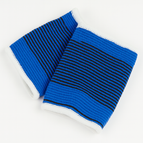 1 Pair (2pcs) Wrist Compression Support Sleeve Brace - Blue/White