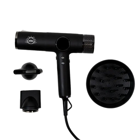 H2D Pro Dynamic Ionic Hair Dryer in Black (2000W Dual Voltage for Travel)