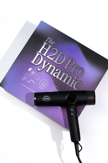 H2D Pro Dynamic Ionic Hair Dryer in Black (2000W Dual Voltage for Travel)
