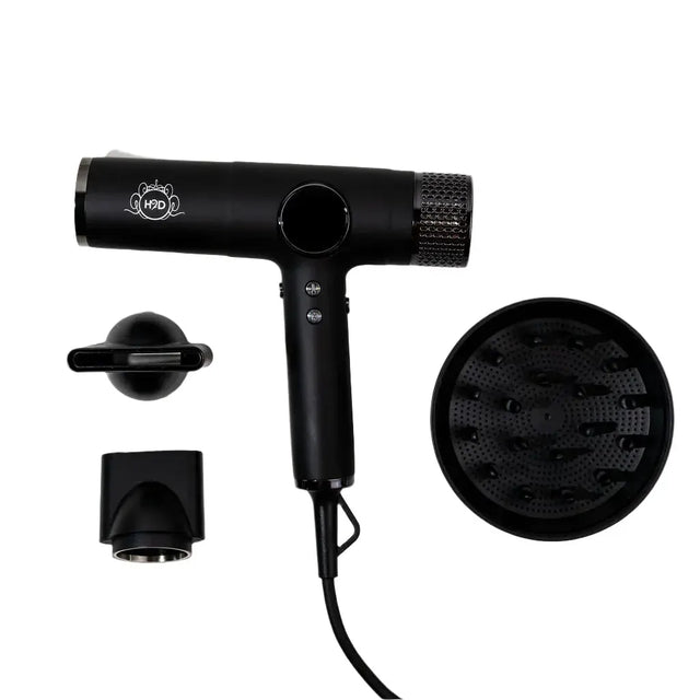 H2D Pro Dynamic Ionic Hair Dryer in Black (2000W Dual Voltage for Travel)