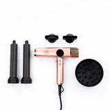 H2D 4-in-1 Ionic Magnetic Hairdryer + Styler Styling Iron - Rose Gold