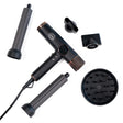 H2D 4-in-1 Ionic Magnetic Hairdryer + Styler Styling Iron - Black