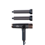 H2D 4-in-1 Ionic Magnetic Hairdryer + Styler Styling Iron - Black