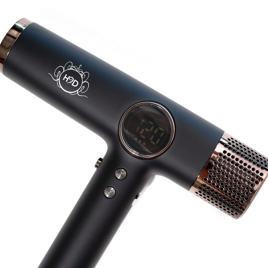 H2D 4-in-1 Xtreme Ionic Magnetic Hairdryer + Styler - Black