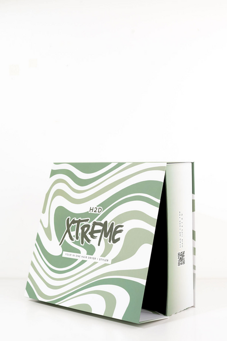 H2D 4-in-1 Xtreme Ionic Magnetic Hairdryer + Styler Styling Iron - Black