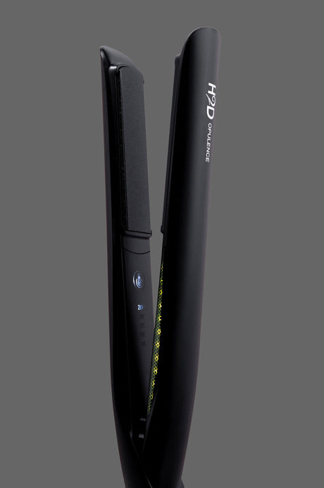 H2D Opulence Professional Ionic Hair Straightener w/ LED Mirror in Satin Black