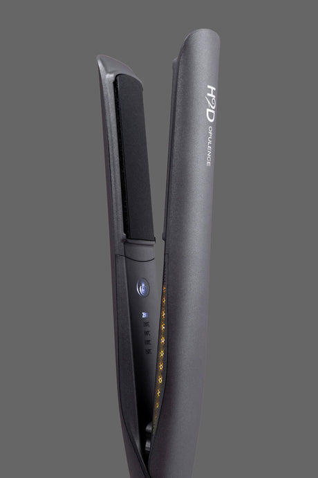 H2D Opulence Professional Ionic Hair Straightener w/ LED Mirror in Space Grey