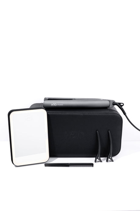 H2D Opulence Professional Ionic Hair Straightener w/ LED Mirror in Space Grey