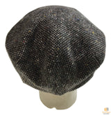Hanna Hats Mens Irish Country Vintage Tweed Flat Cap - Grey (Wool Lined Ivy Hat)
